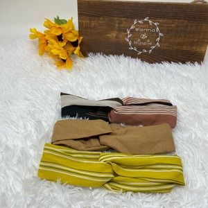 🌻 Boho style tie knot 3pcs headband